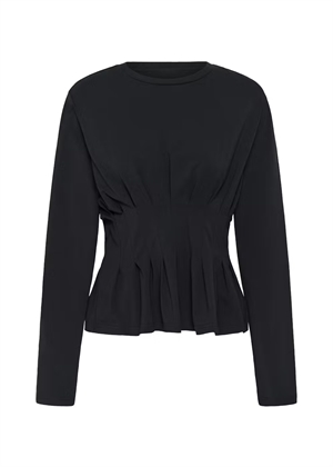 Inez ls bluse sort Gestuz